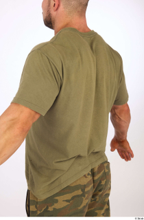 Duncan olive green t-shirt sports upper body 0004.jpg